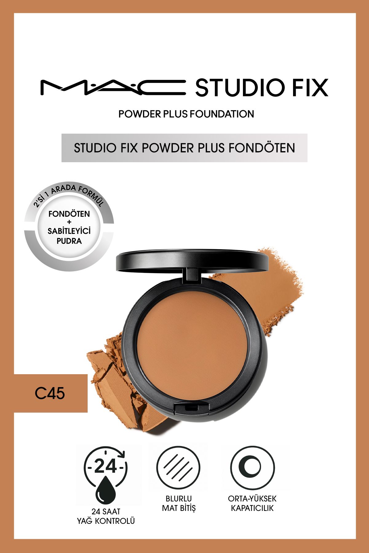 M.A.C YENİ Studio Fix Powder Plus Fondöten - C45