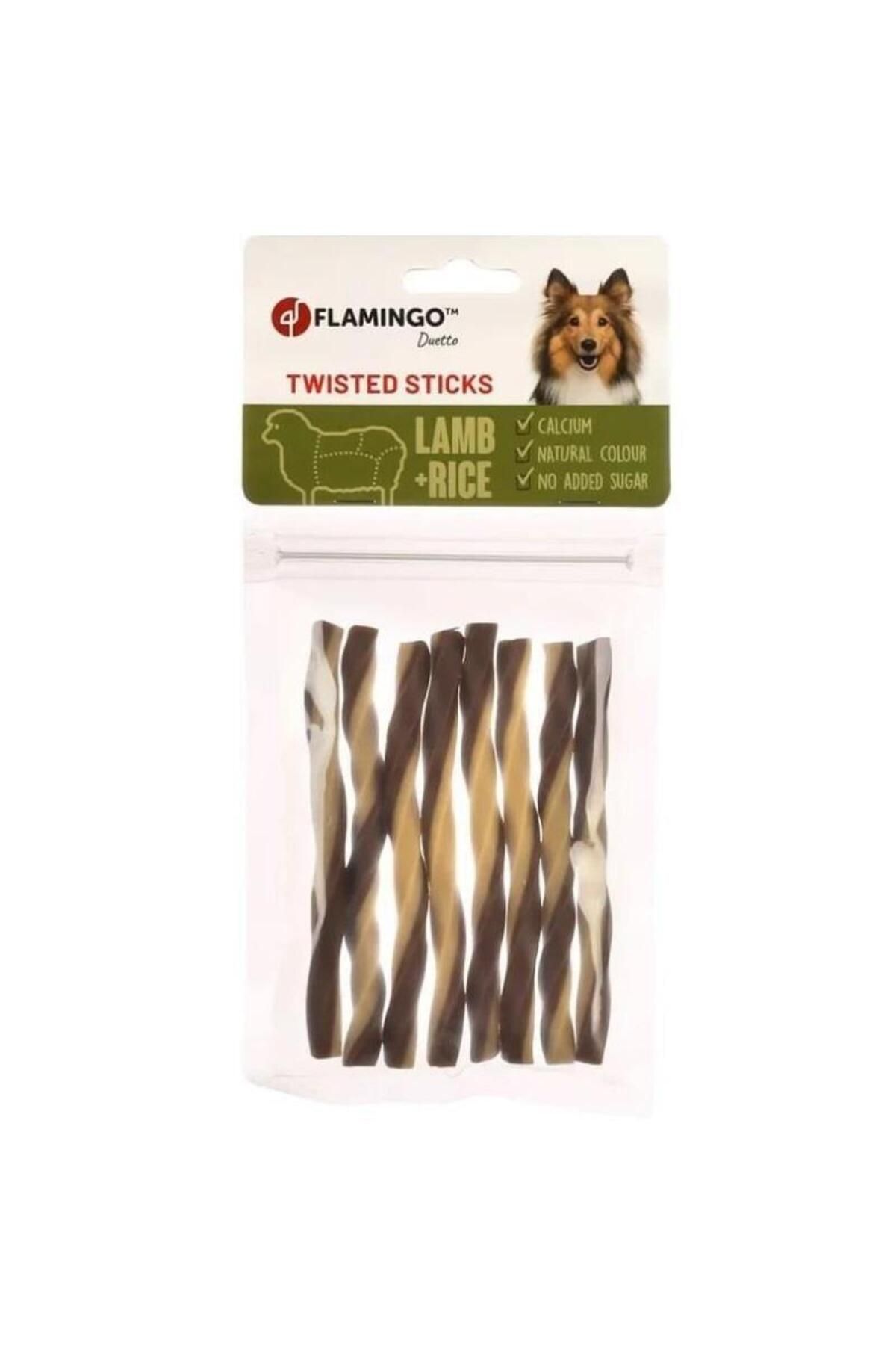 FLAMINGOO Flamingo Duetto Twist Kuzulu Çubuk Köpek Ödül Maması 85 Gr 8'li