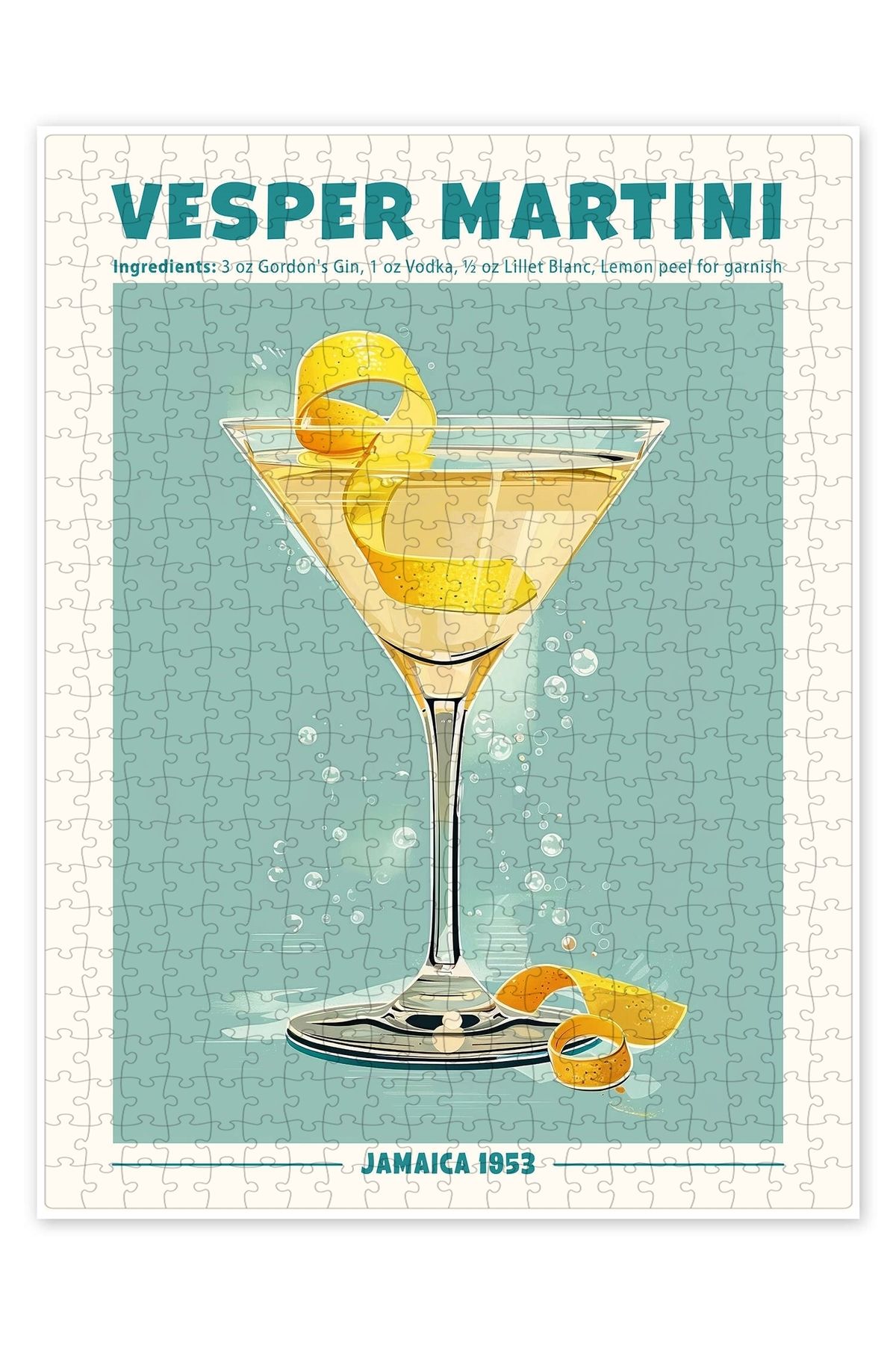 Jeronkarji Vesper Martini, Jamaika 1953 500 Parça Puzzle Yapboz Mutfak Temalı Yetişkinler için