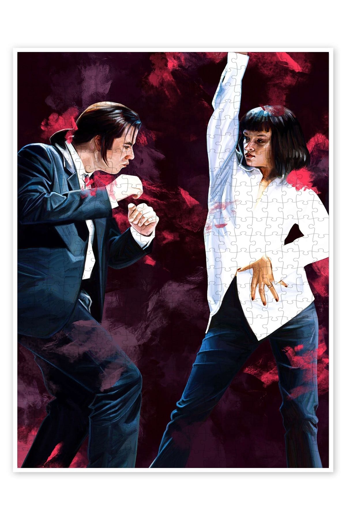 Jeronkarji Pulp Fiction - Mia & Vincent 500 Parça Puzzle Yapboz Klasik Film Temalı