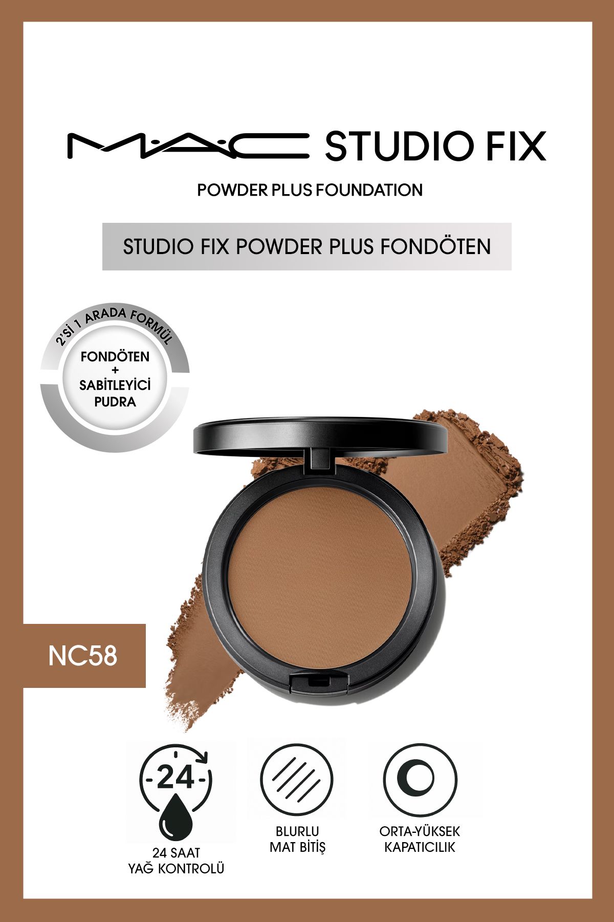 M.A.C YENİ Studio Fix Powder Plus Fondöten - NC58