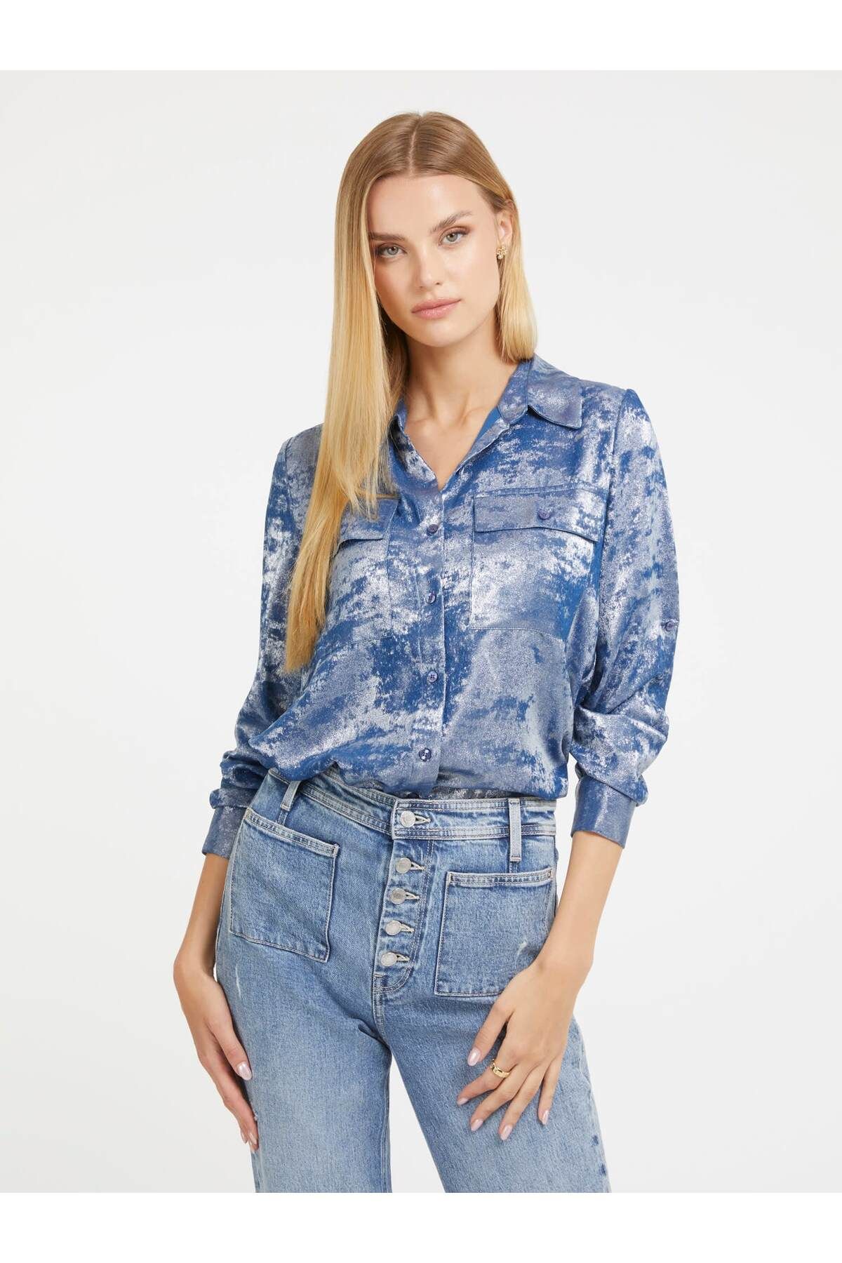 Guess Ls Annamaria Kadın Regular Fit Gömlek