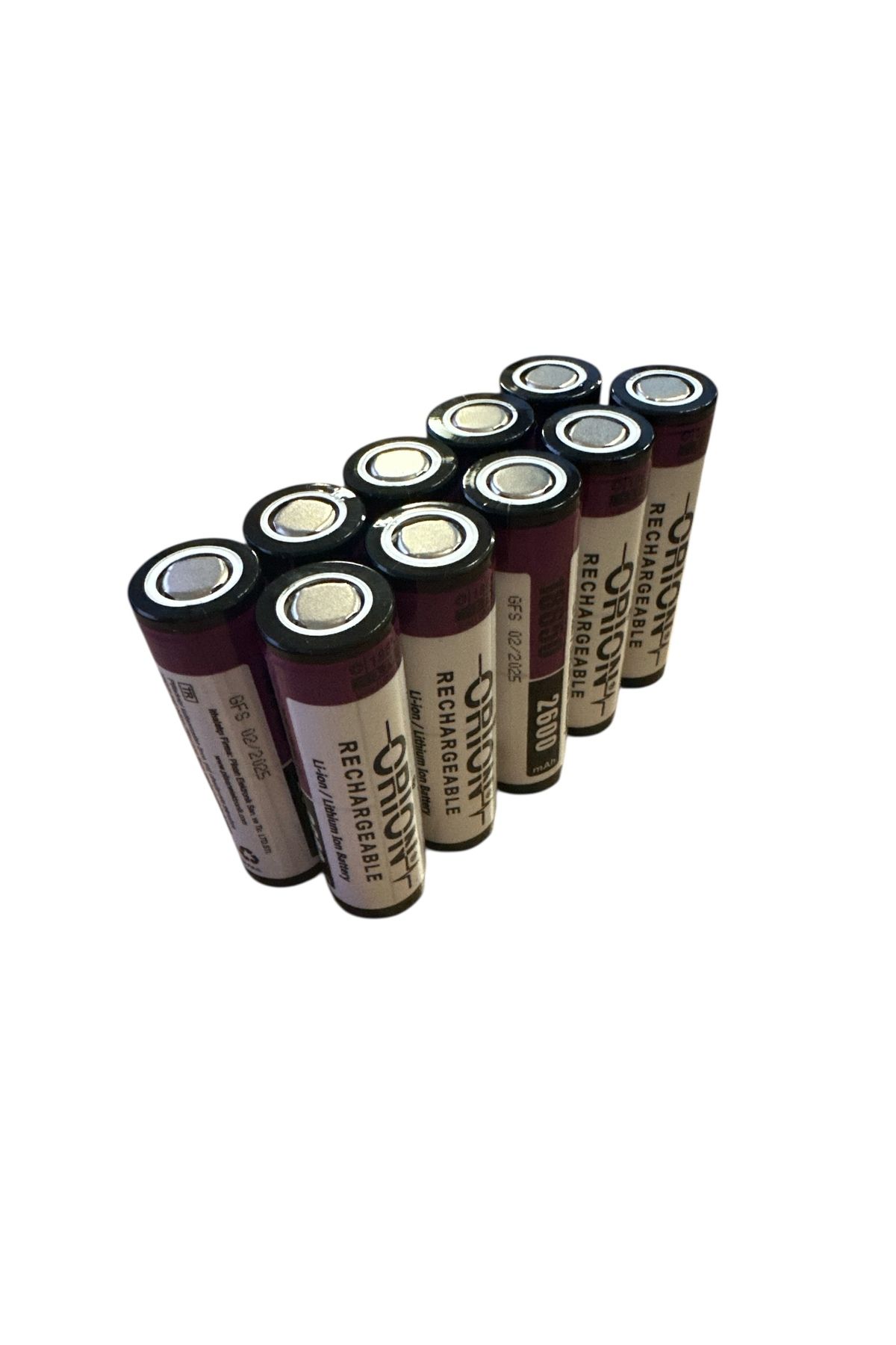 Orion 18650 3.7V 2600 mAh 3C Li-ion Pil - 10 ADET