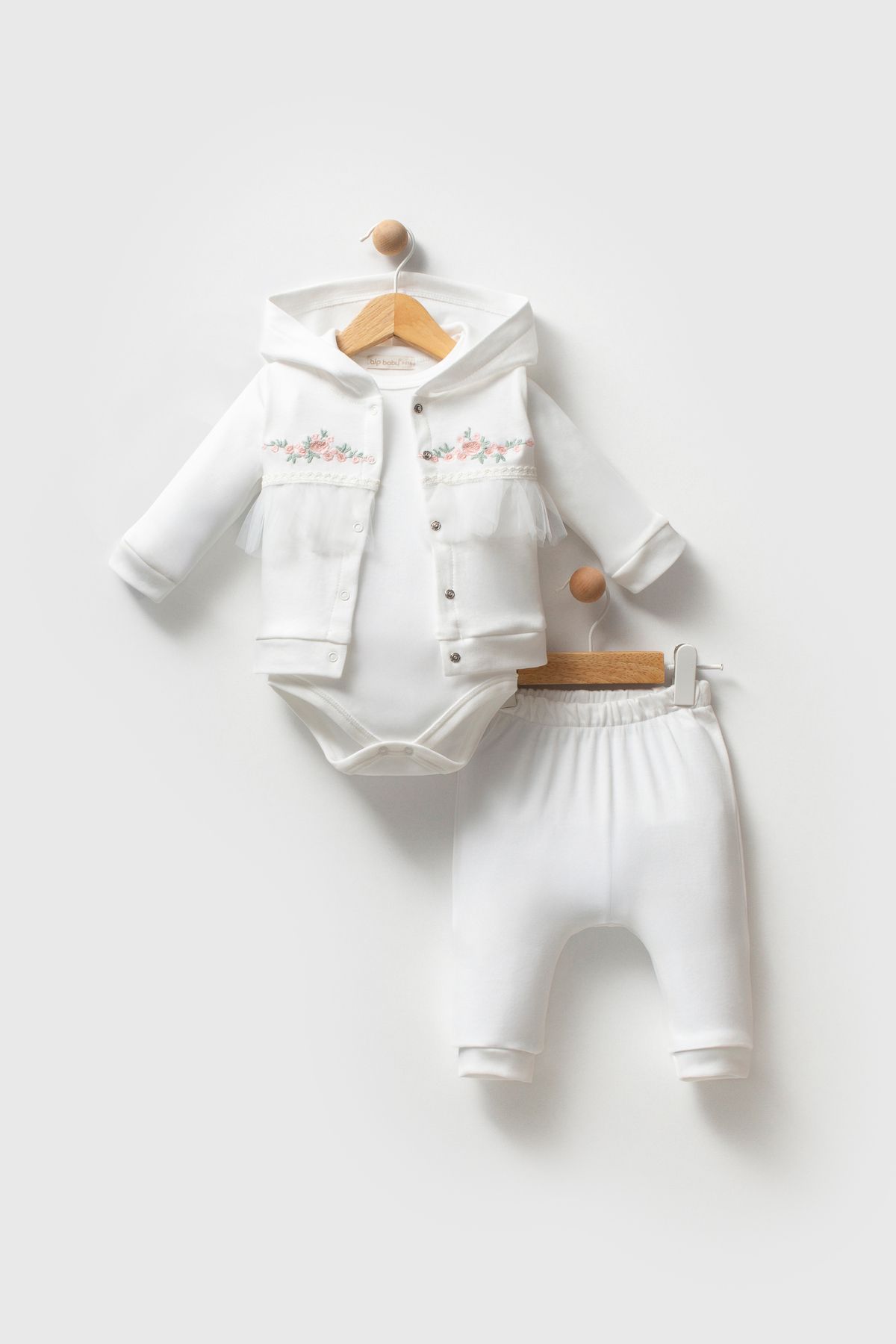 Bip Baby Tüllü Nakışlı Üçlü Takım