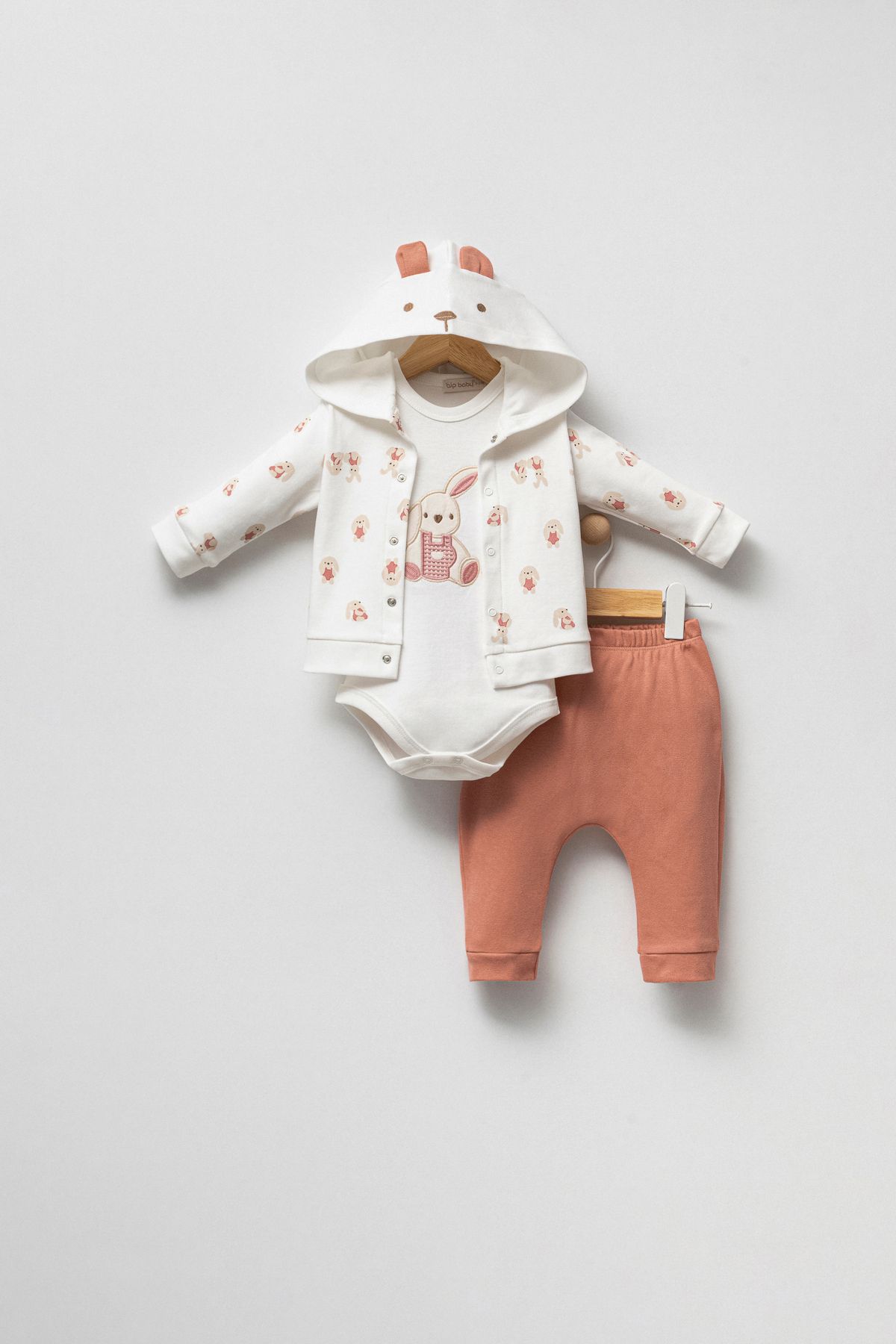 Bip Baby Tavşanlı Erkek Badili Üçlü Takım