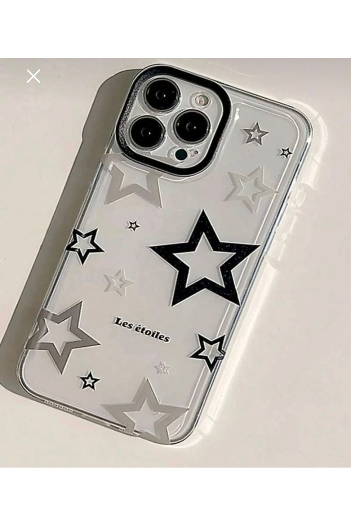 SEM STORE İPHONE 16 PRO UYUMLU YILDIZ DESENLİ ŞEFFAF SİLİKON KILIF