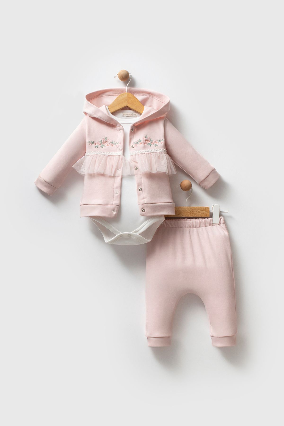 Bip Baby Tüllü Nakışlı Üçlü Takım