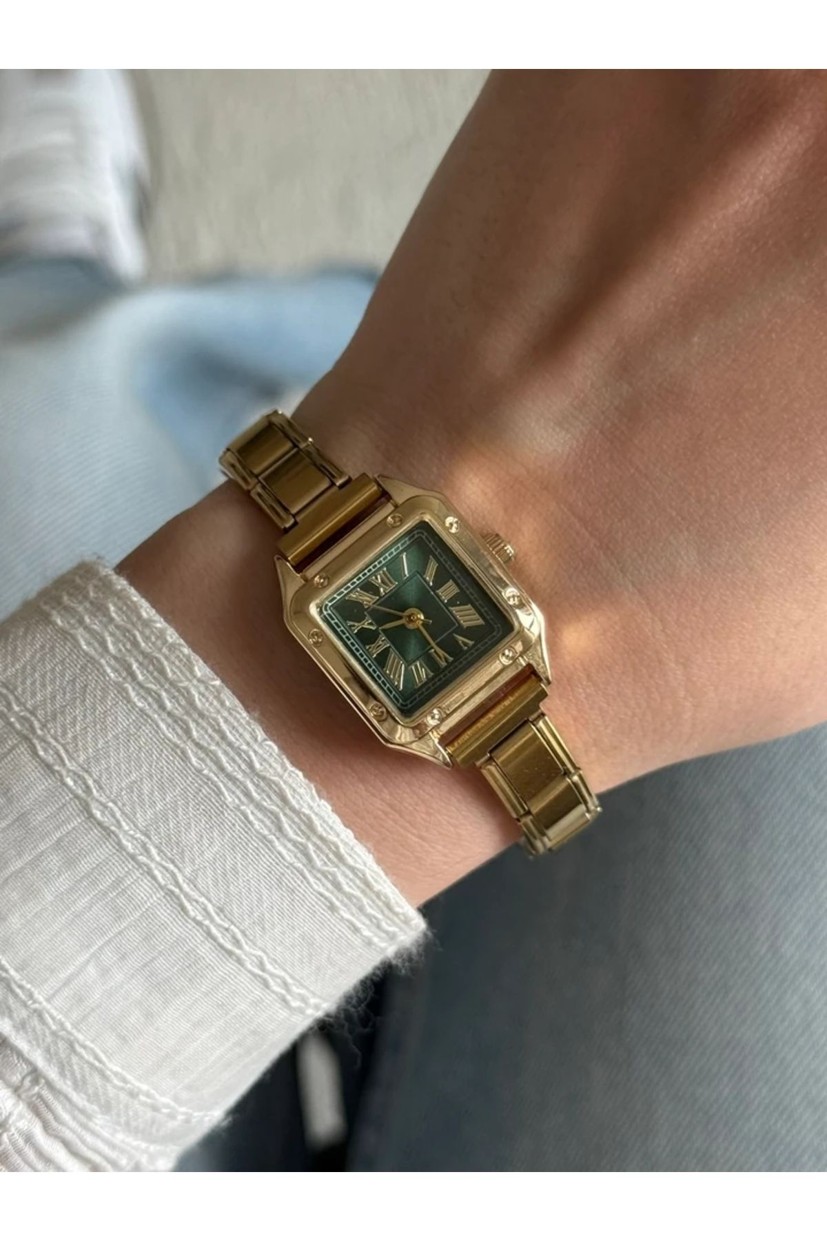 RoseandRoses Cote Nomi Model Yeni Sezon Kadın Kol Saati Gold (Yeşil Kadran)