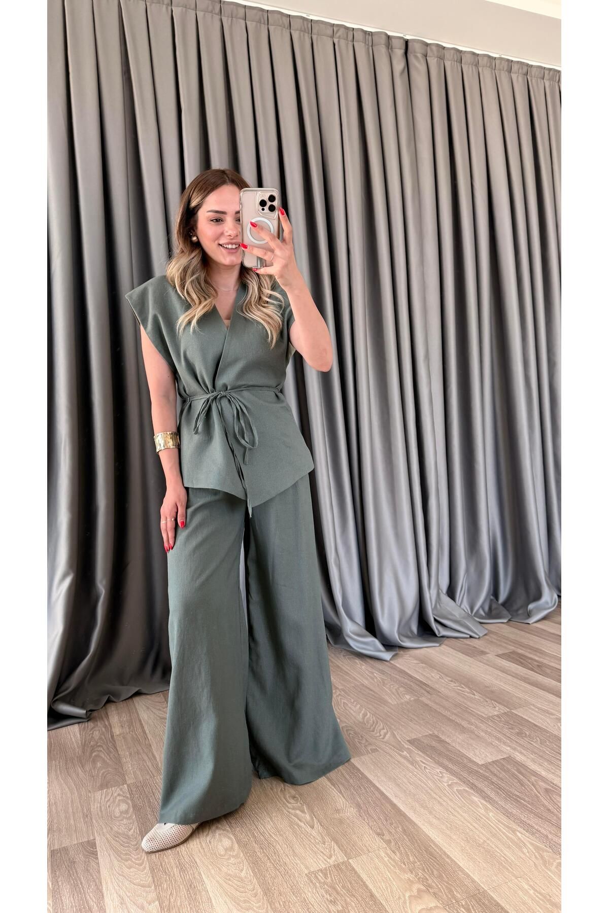 pelin yıldız butik Senna Keten Takım