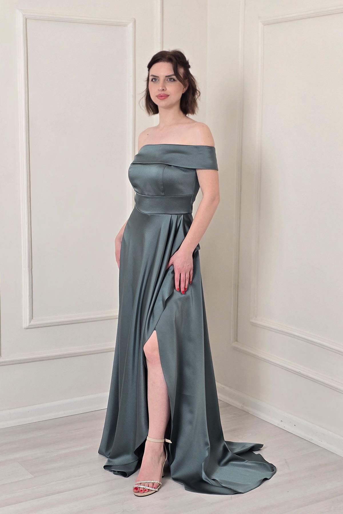 Yonca Moda Evi Çağla Madonna Yaka Abiye 5045