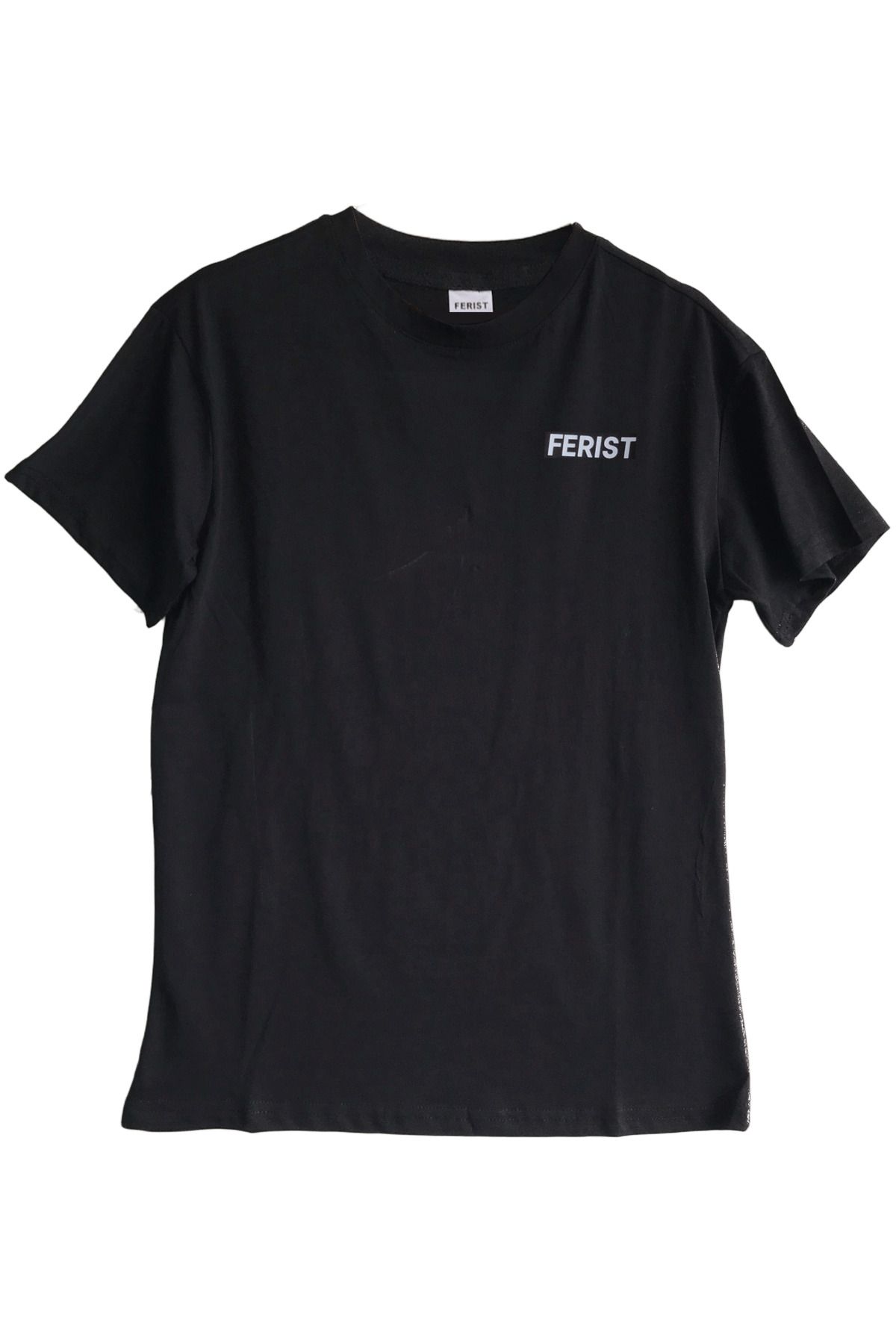 FERİST UNISEX Bisiklet yaka Baskılı T-shirt