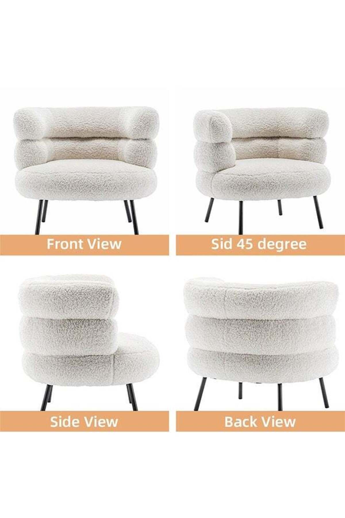 كرسي خشب فاخر أبيض أنيق