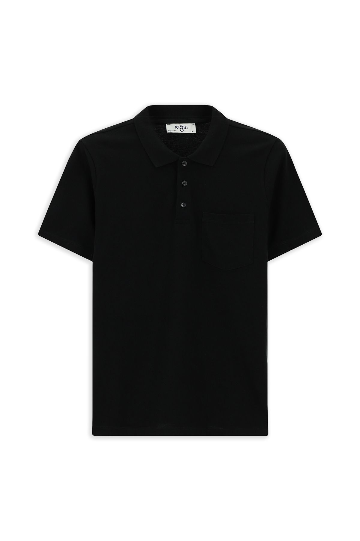 Kiğılı Slim Fit Dar Kesim Pamuk Cepli Polo Yaka Tişört