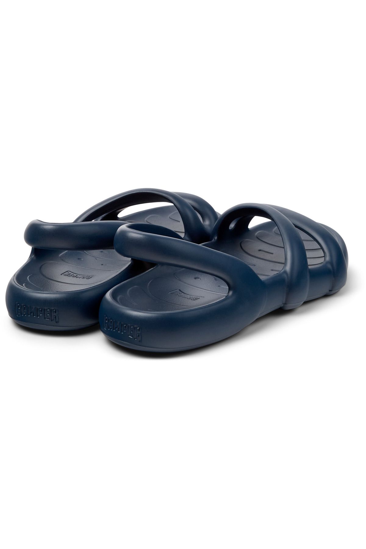 CAMPER-Men's Navy Open-Toe Summer Sandals with Soft Soles and Comfortable Hook & Loop Kobarah Flat 4