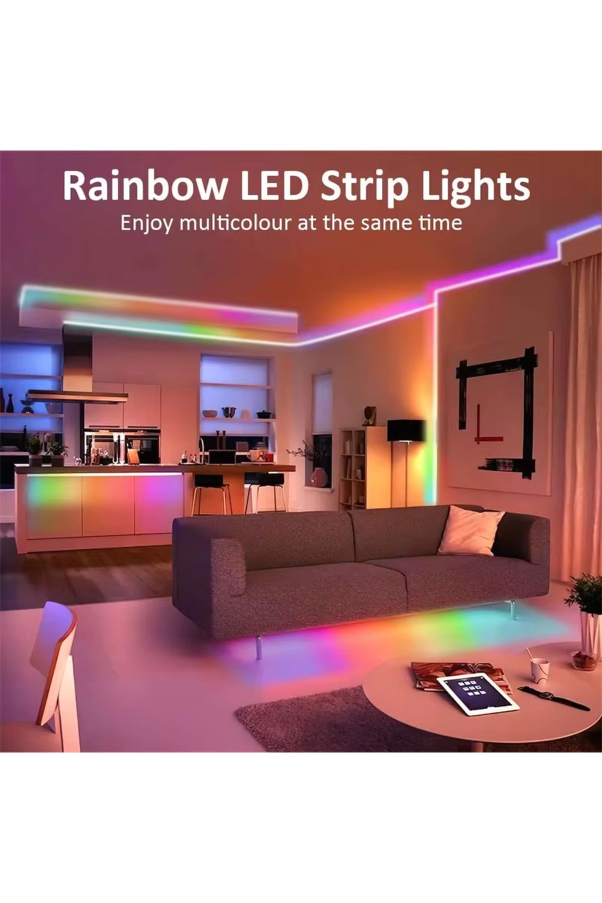 Choice-شريط إضاءة نيون LED RGBIC USB بطول 1 متر و5 فولت، شريط إضاءة نيون IP65 RGBIC بطول 1/2/3/4/5 متر مع تطبيق بلوتوث وجهاز تحكم عن بعد 5