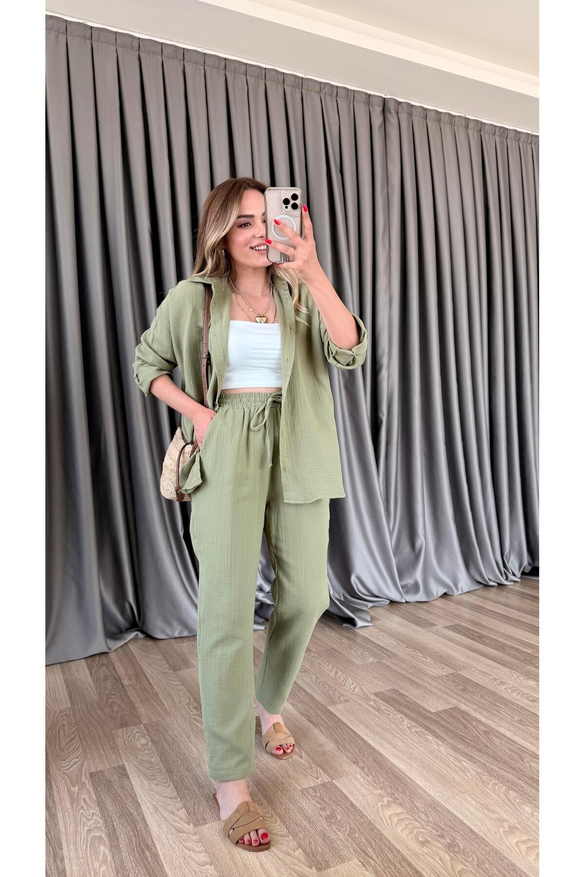 pelin yıldız butik Freya Pantolon Gömlek Takım