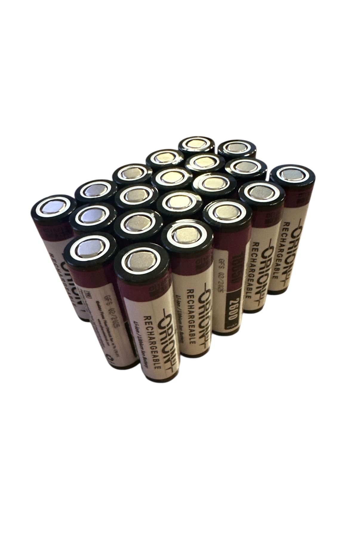 Orion 18650 3.7V 2600 mAh 3C Li-ion Pil - 20 ADET