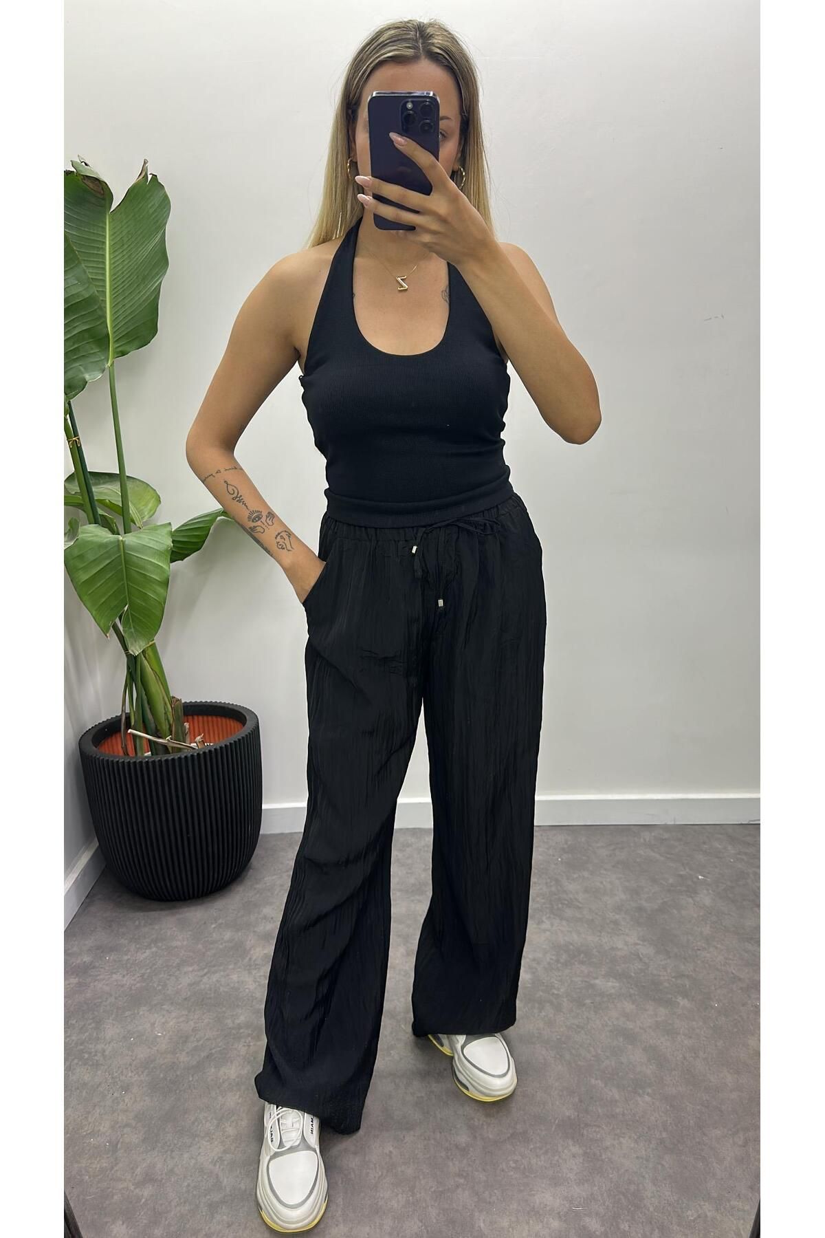 Acar Boutique Tasarım Bağcıklı Pantolon