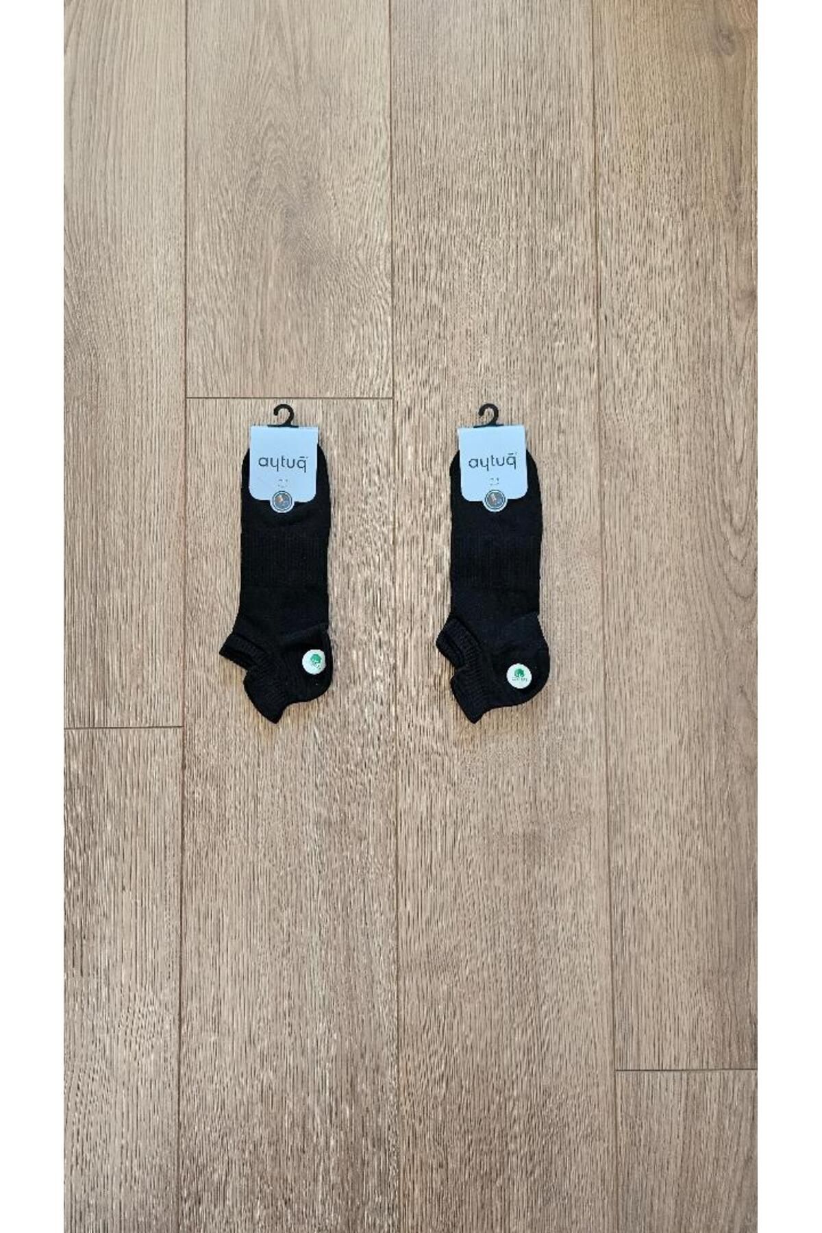 Aytuğ Aytuğ Erkek Yaz Sezonu 2 ÇİFT Pamuk-Cotton ( Siyah ) Patik Çorap - 11262-2