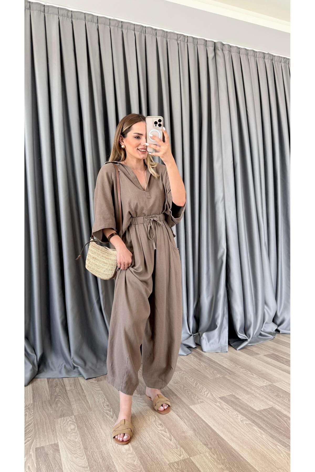 pelin yıldız butik Lenora Gömlek Şalvar Pantolon Takım