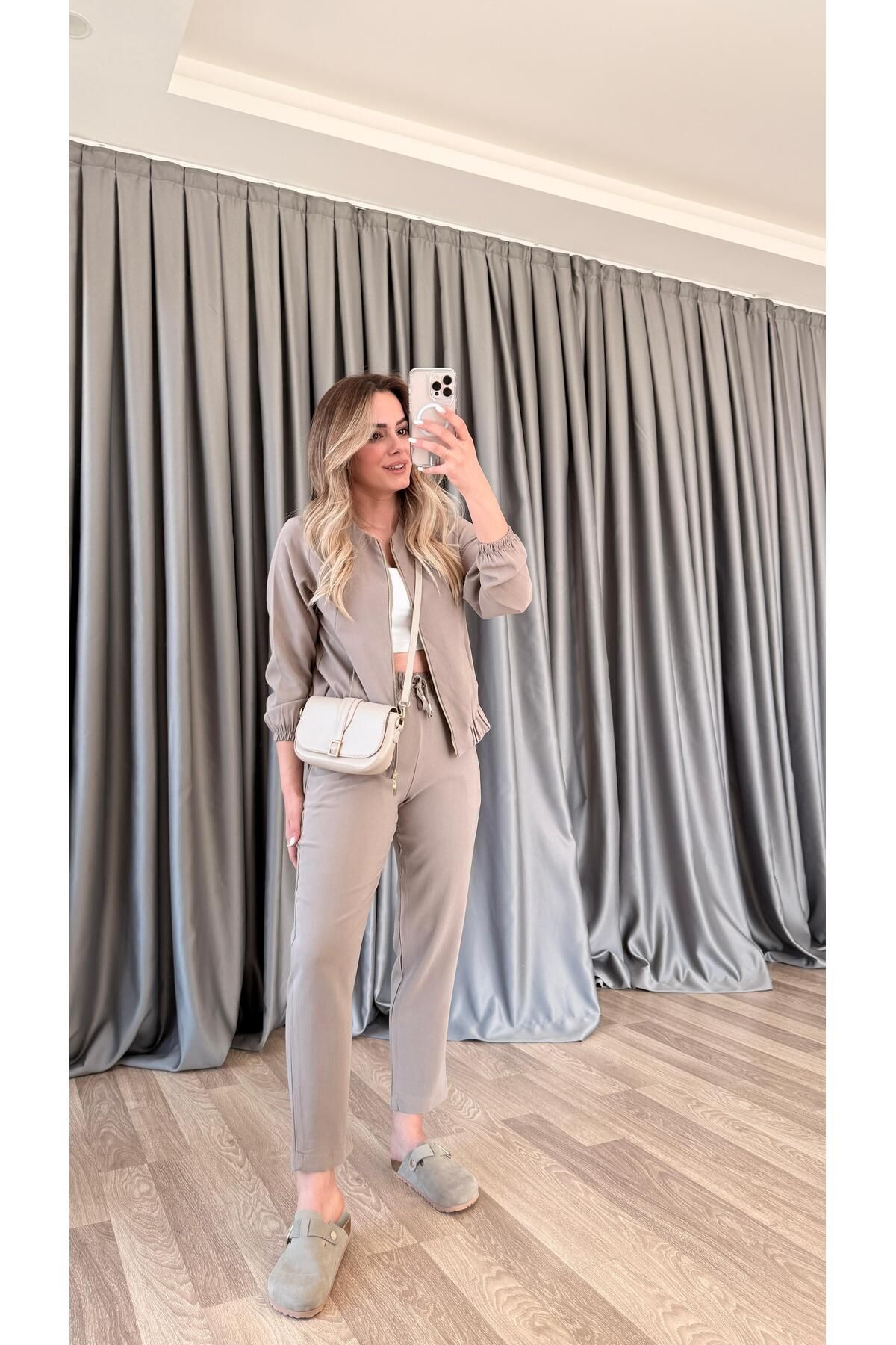 pelin yıldız butik Lexi Fermuarlı Beli Lastikli Takım