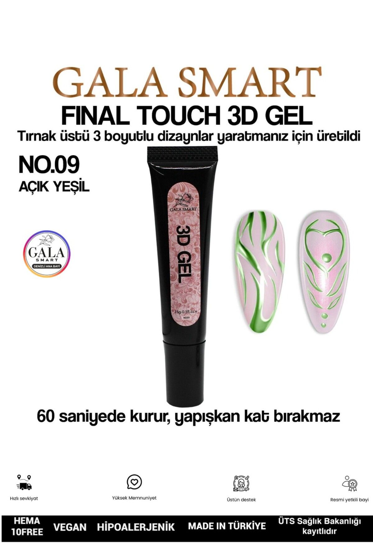 gala smart 3D 3 Boyutlu Nail Art Jeli