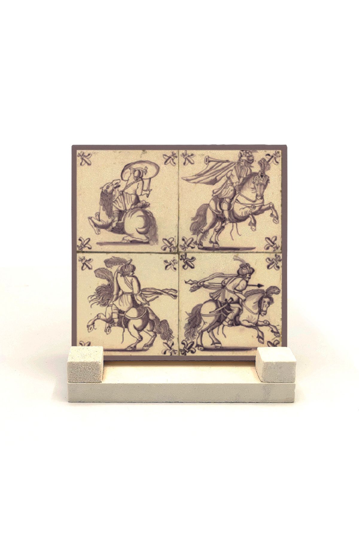 Souvenest Hollanda Deseni Baskılı Doğaltaş Masaüstlük 10x10 Kd-100