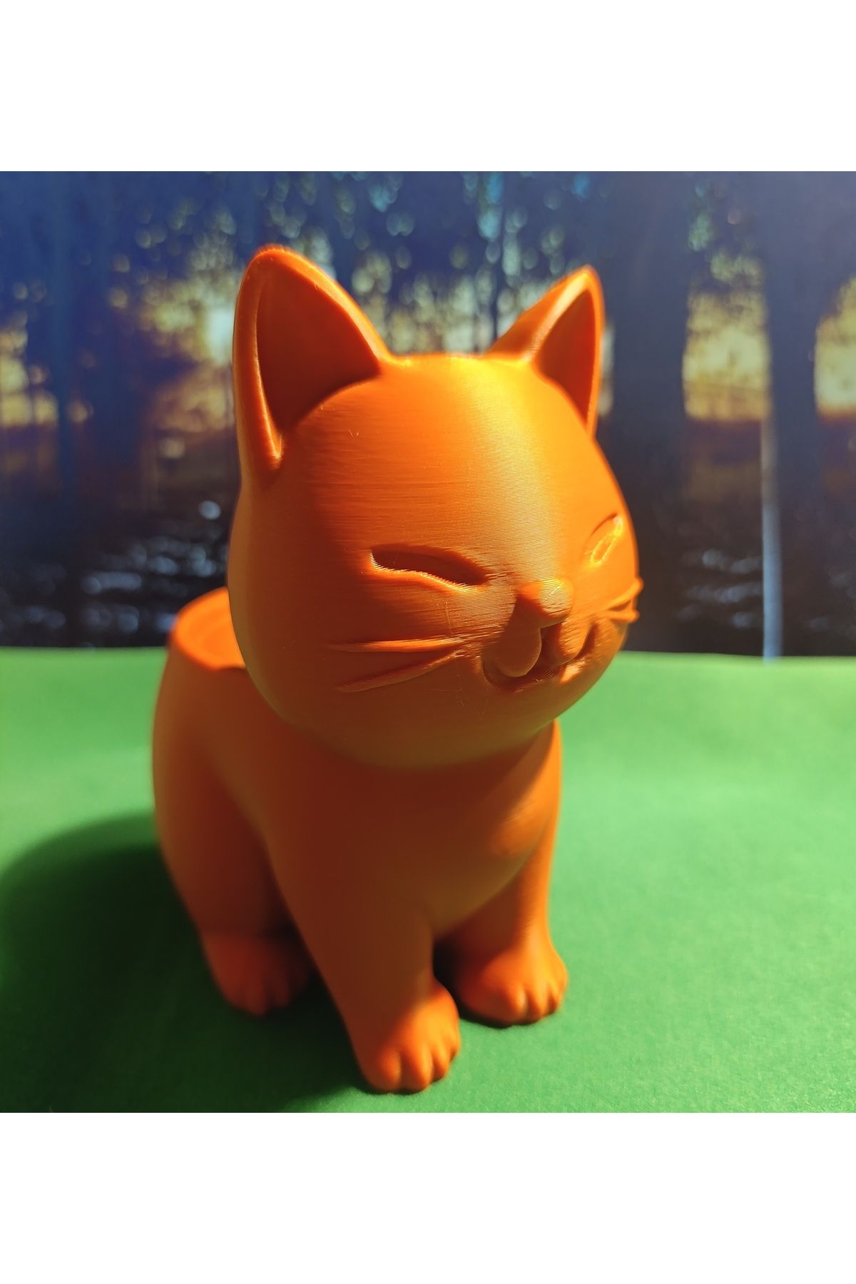 Mey3DDesign Sevimli Kedi Sukulent Saksı, Kahverengi, Kaktüsleriniz için şahane bir seçenek