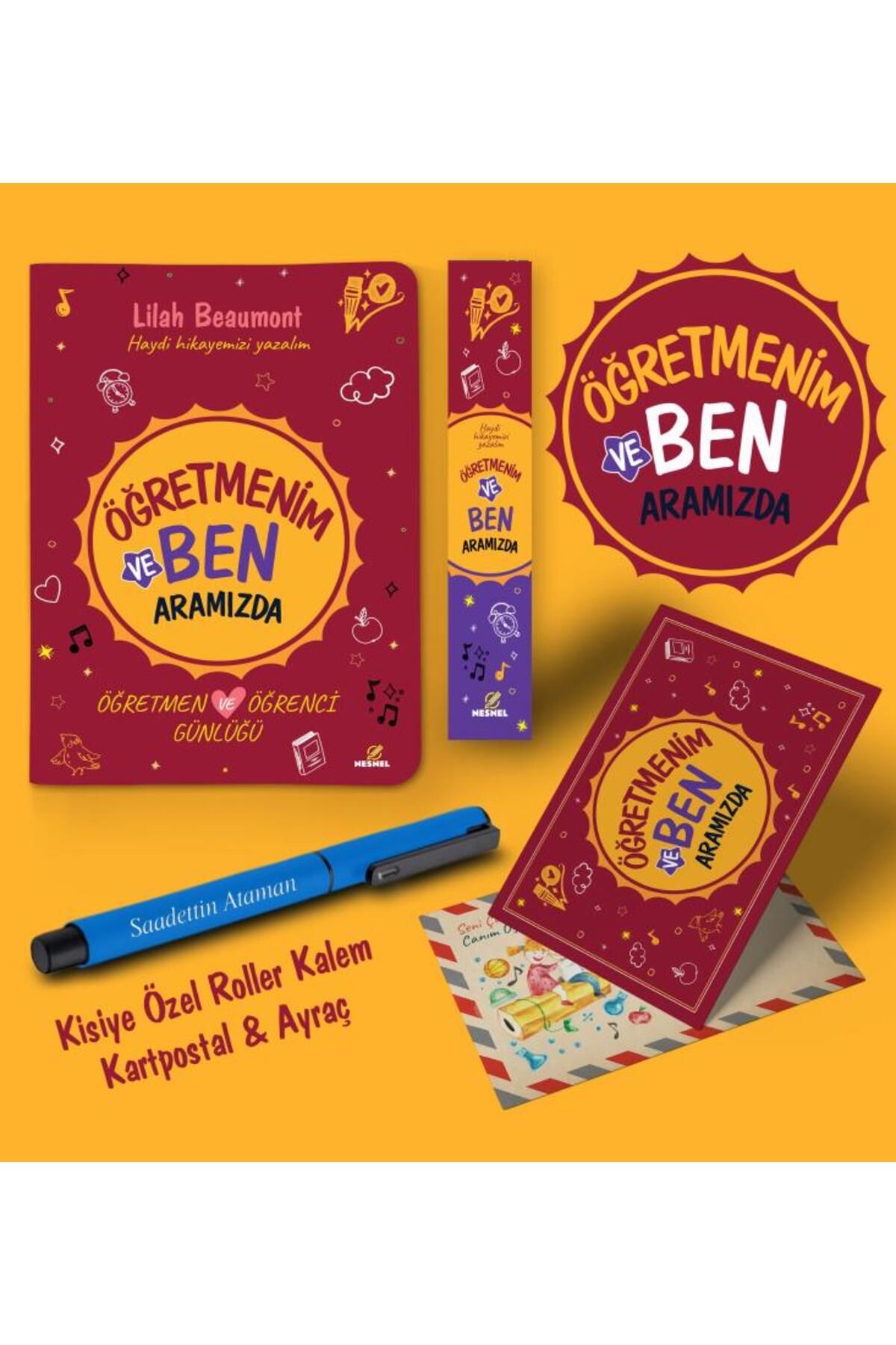 nesnel yayınlar Öğretmenim ve Ben Aramızda Ayraç Kartpostal Kalem - Mavi