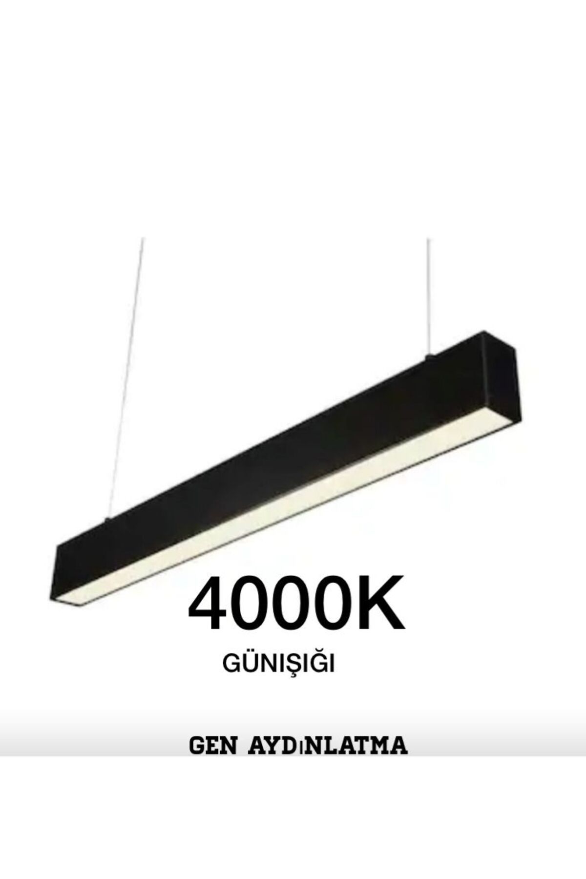 GEN AYDINLATMA Lineer 100 cm 40 watt Siyah Kasa Günışığı