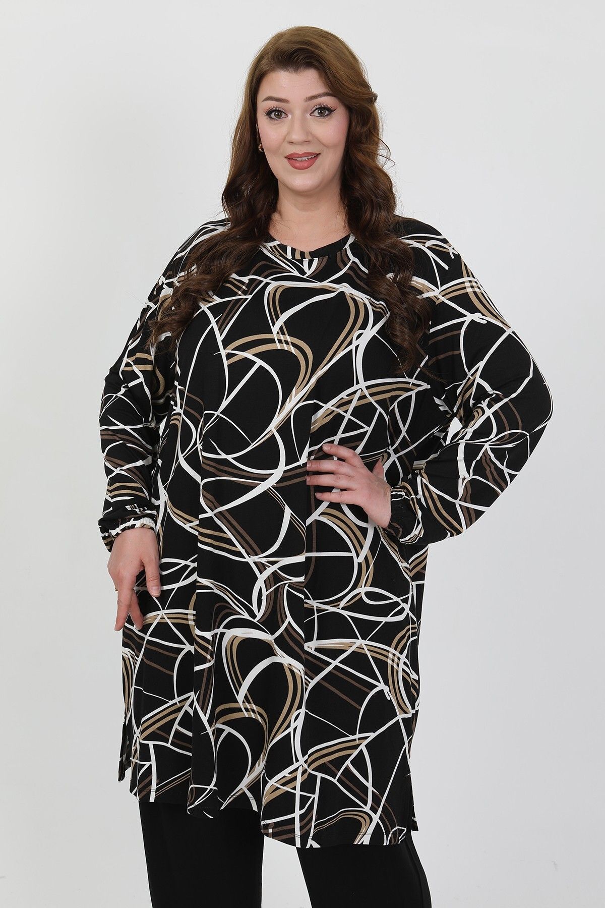 By Alba Collection KADIN TURLU LİKRALI BÜYÜK BEDEN İKİLİ TAKIM