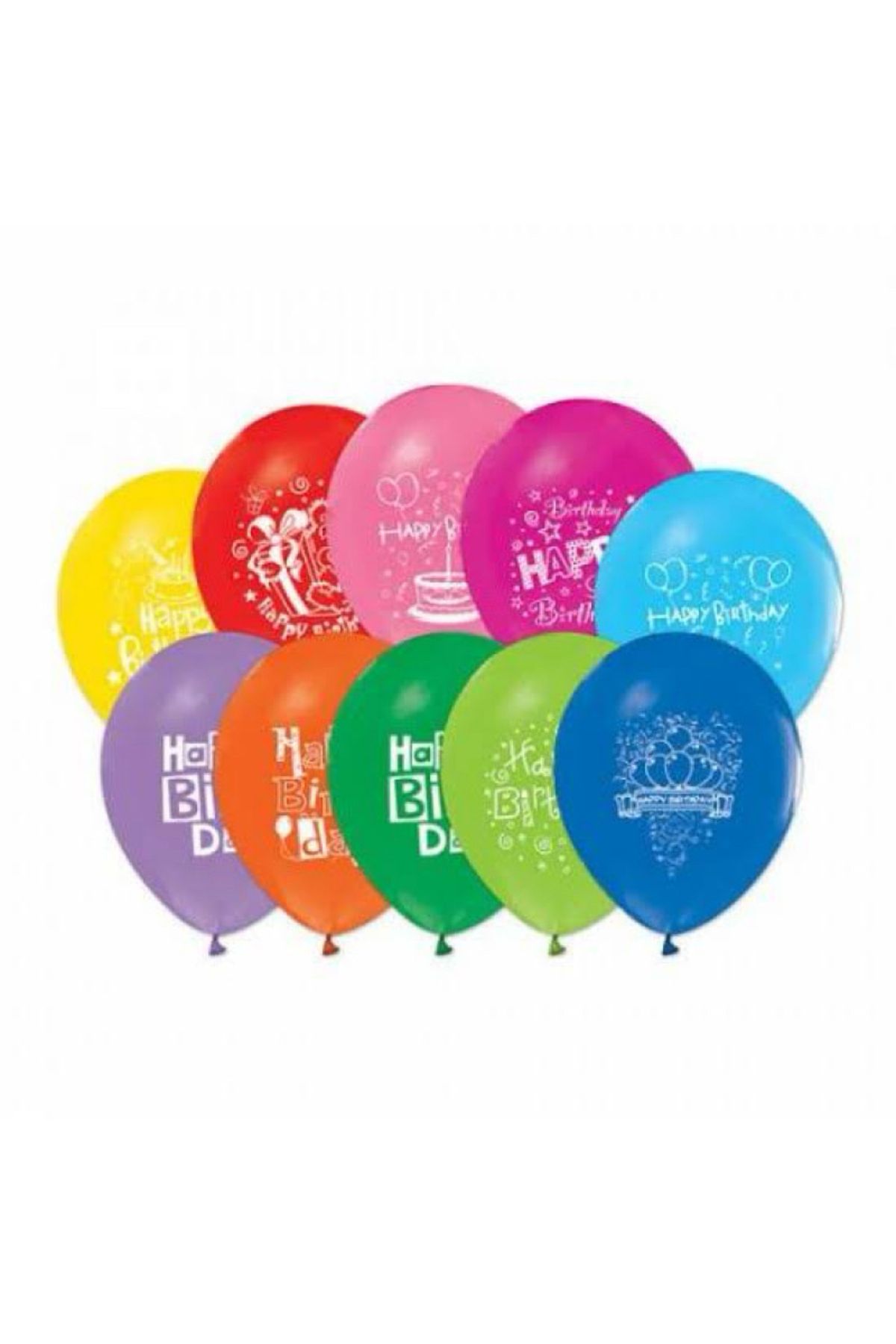 Ta-Fu Global HAPPY BİRTHDAY BASKILI MAVİ BALON (100’LÜ)