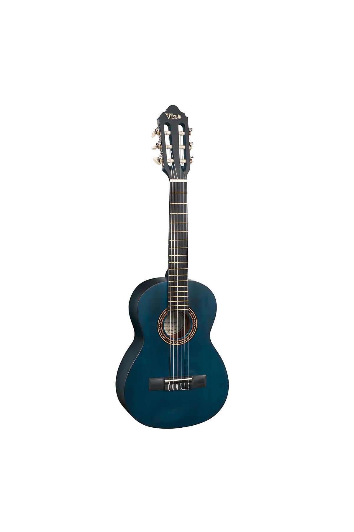VALENCIA-VC203TBU, 3/4 classical guitar, transparent blue 1
