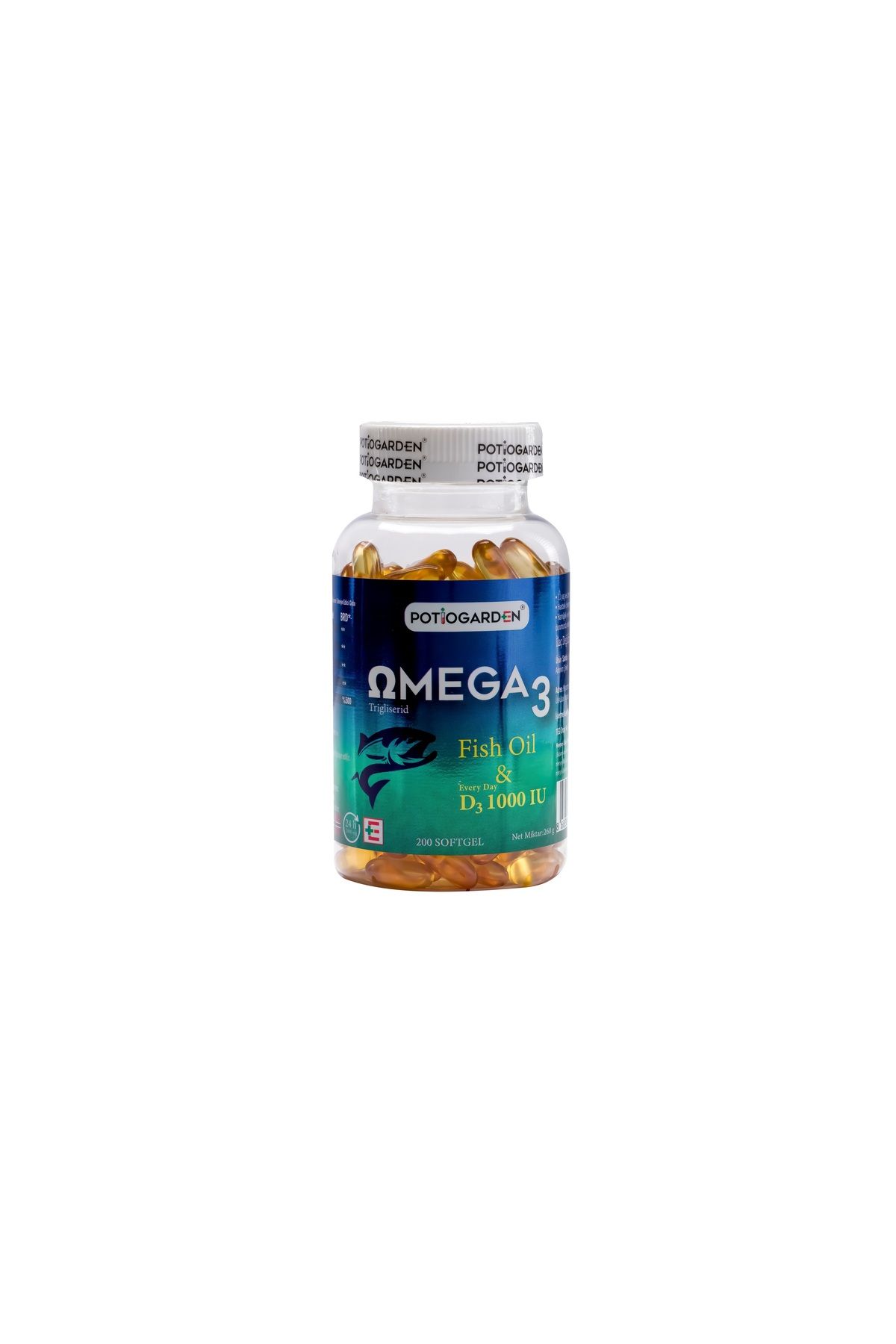 Potiogarden Mega Omega 3 & D3 1.000 Iu 200 Softgel