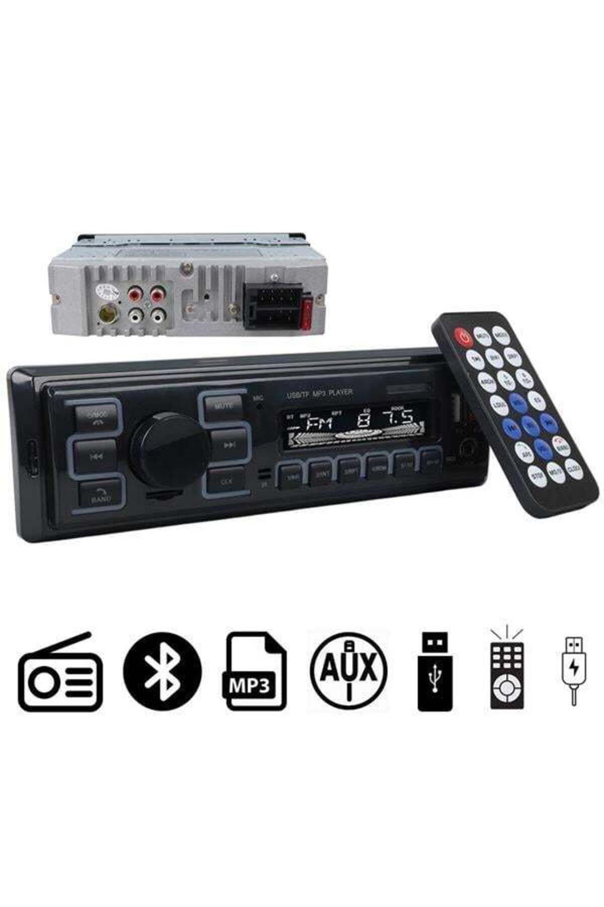 Modafiks Carstar CS-970 Çift USB/SD/FM/AUX/Bluetooth Kumandalı Oto Teyp 4X60 Watt
