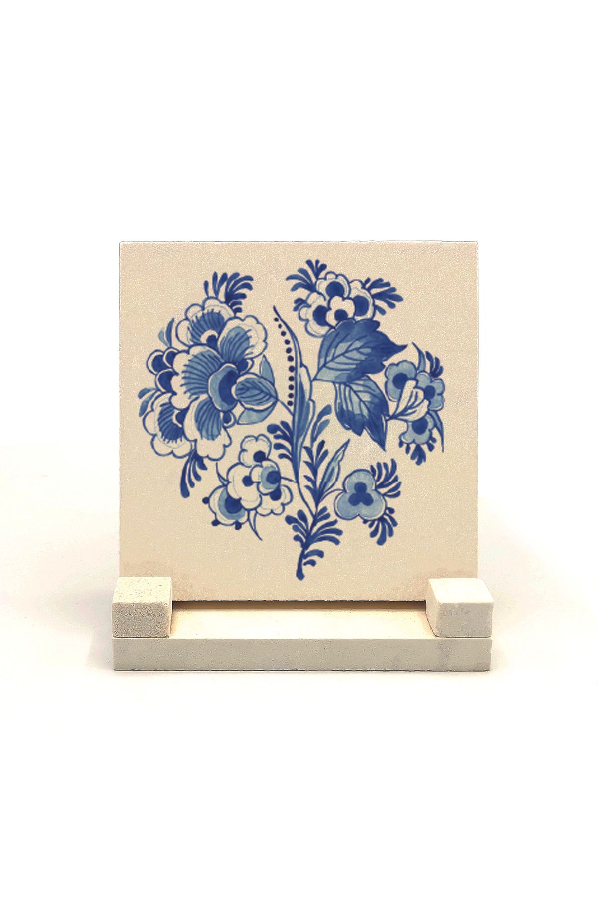 Souvenest Hollanda Deseni Baskılı Doğaltaş Masaüstlük 10x10 Kd-93
