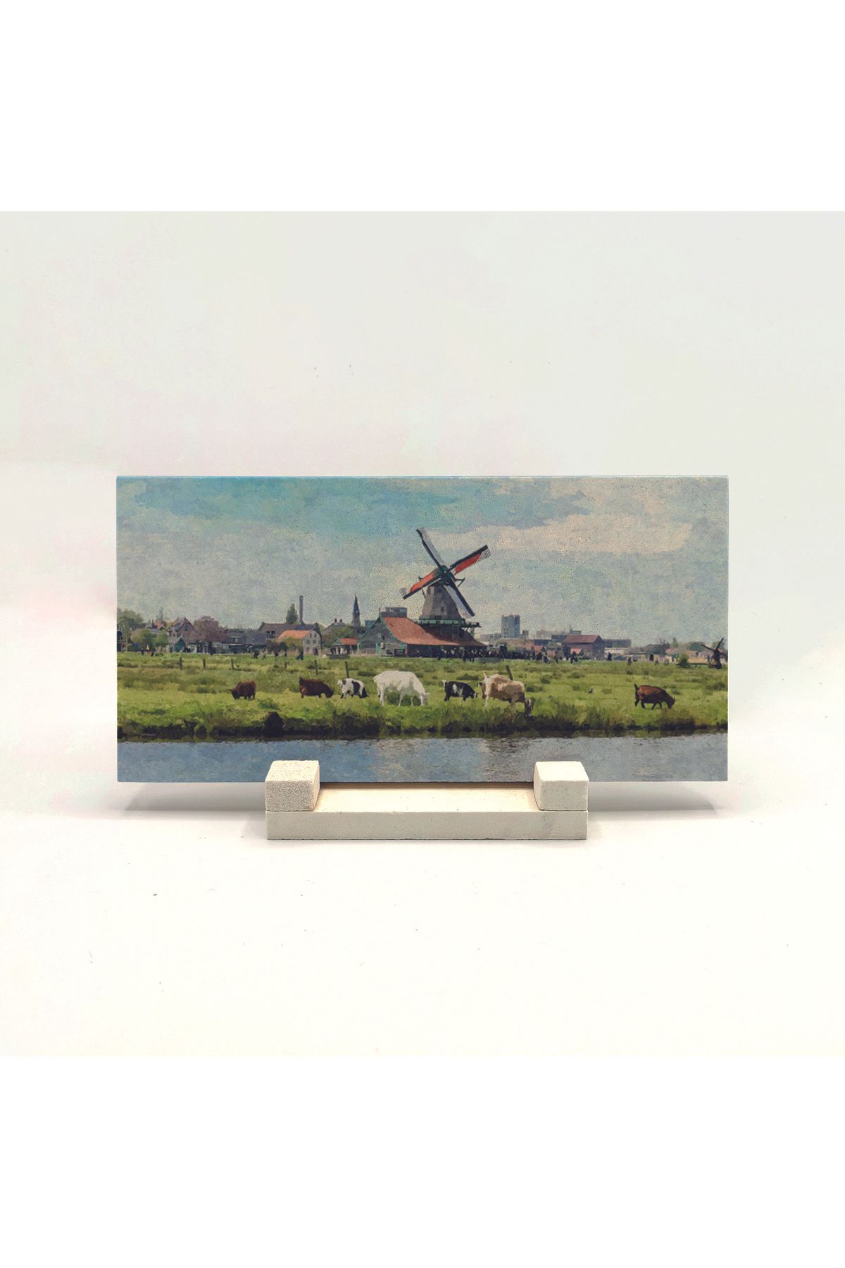 Souvenest Hollanda Baskılı Doğaltaş Masaüstlük 10x20 Drg-20