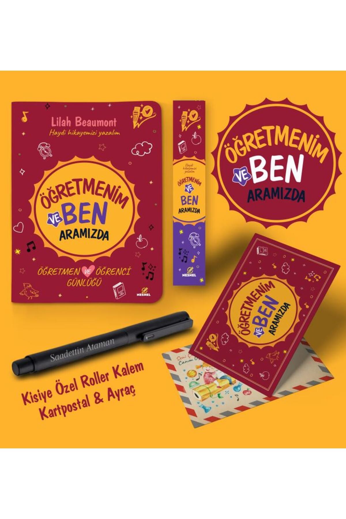 nesnel yayınlar Öğretmenim ve Ben Aramızda Ayraç Kartpostal Kalem - Siyah