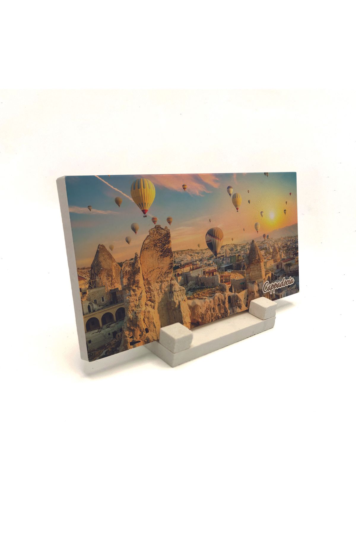 Souvenest Kapadokya Baskılı Doğaltaş Masaüstlük (10 X 20 DRT-54)