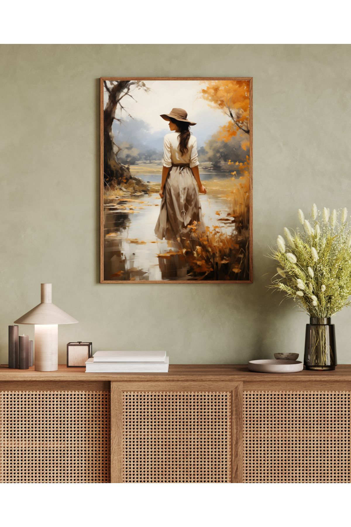 woodhomeworks tek parça salon ofis dekor tablo