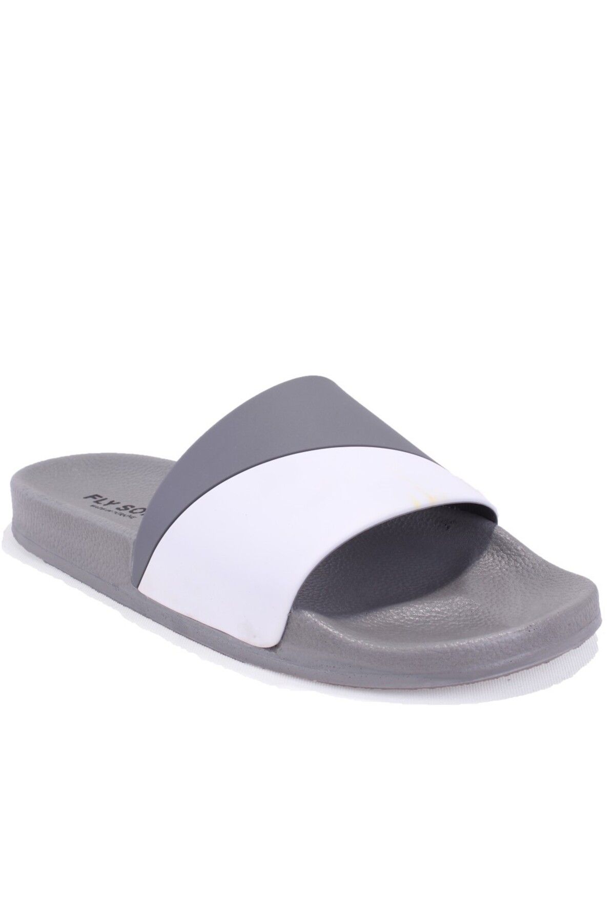 FLY SOFT S263071 Gri Beyazı Günlük Ortopedik Erkek Spor Terlik