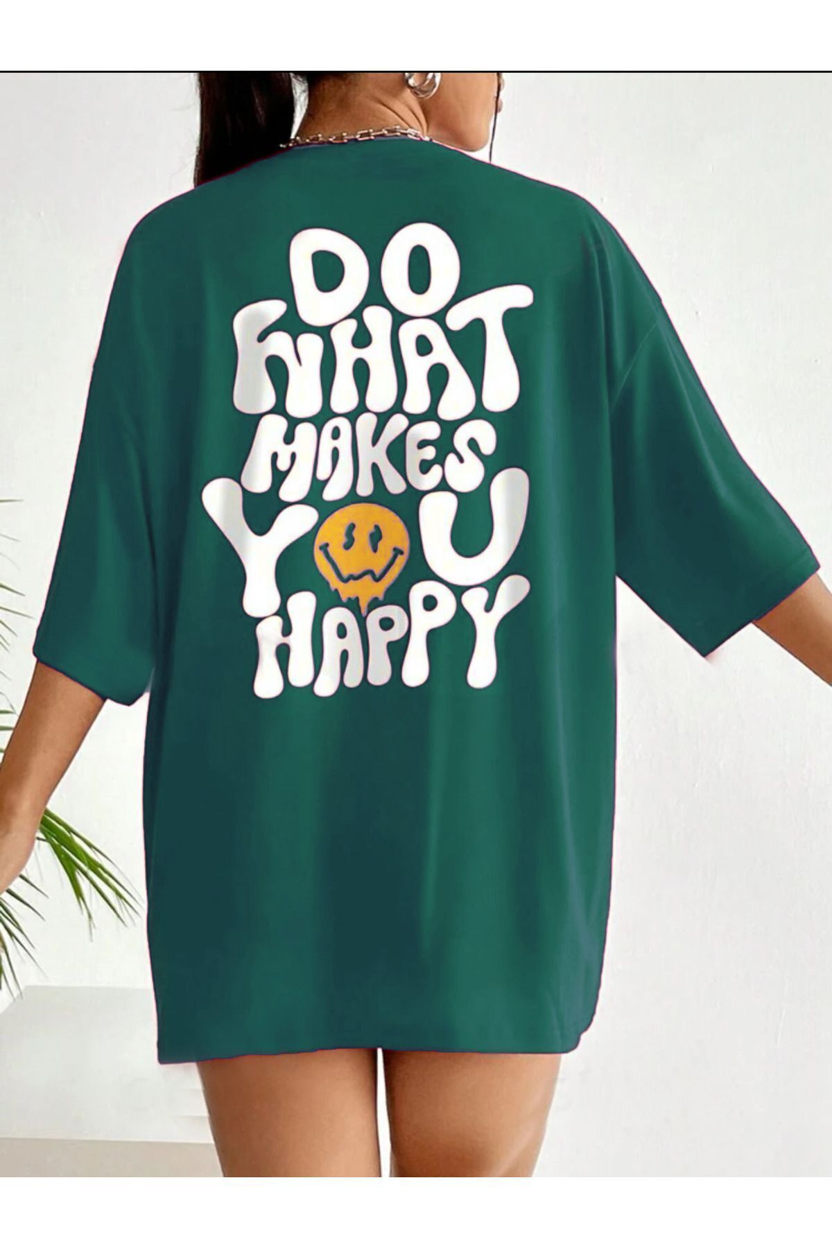 Hunors Sportswear & Company Do What Makes You Happy Baskılı Kadın T-shirt