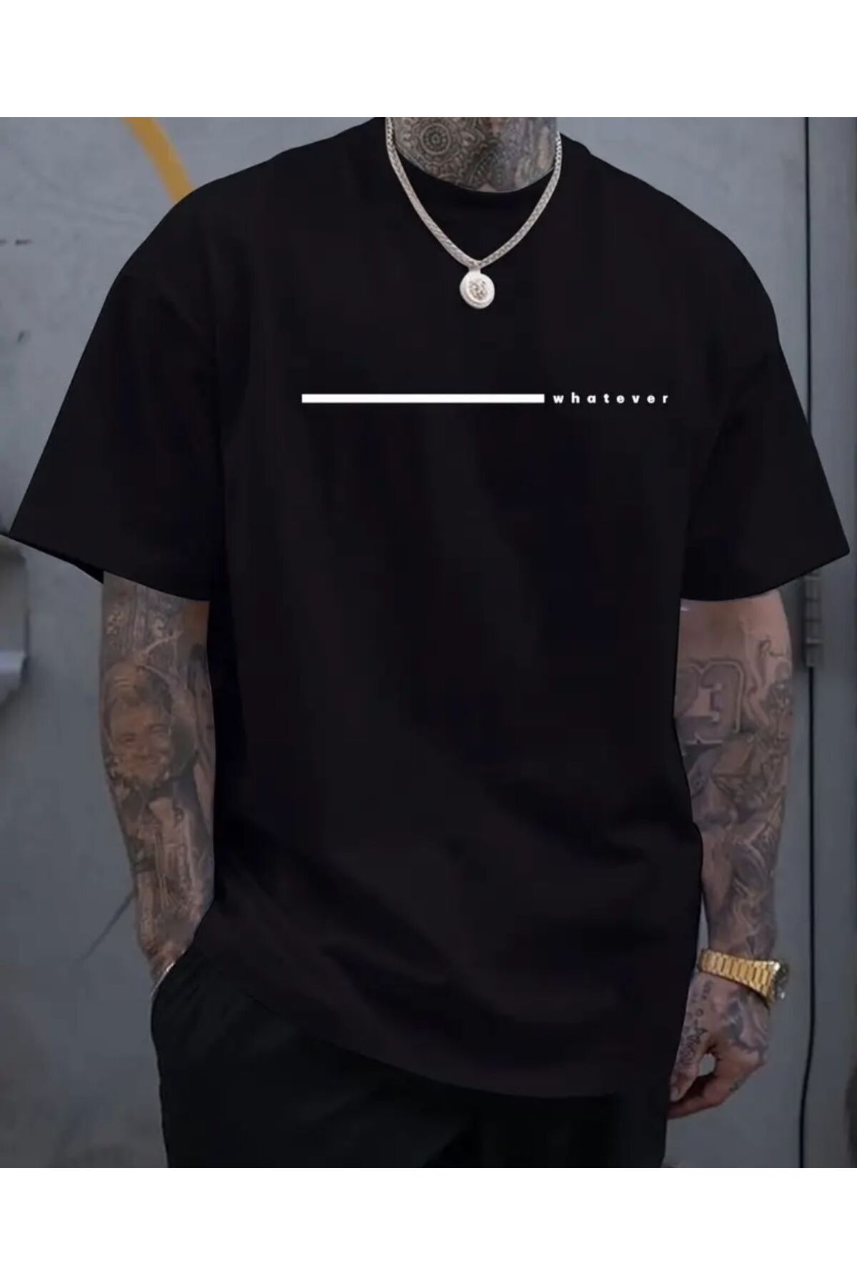 Boi Whatever Yazı Detaylı Basic T-Shirt