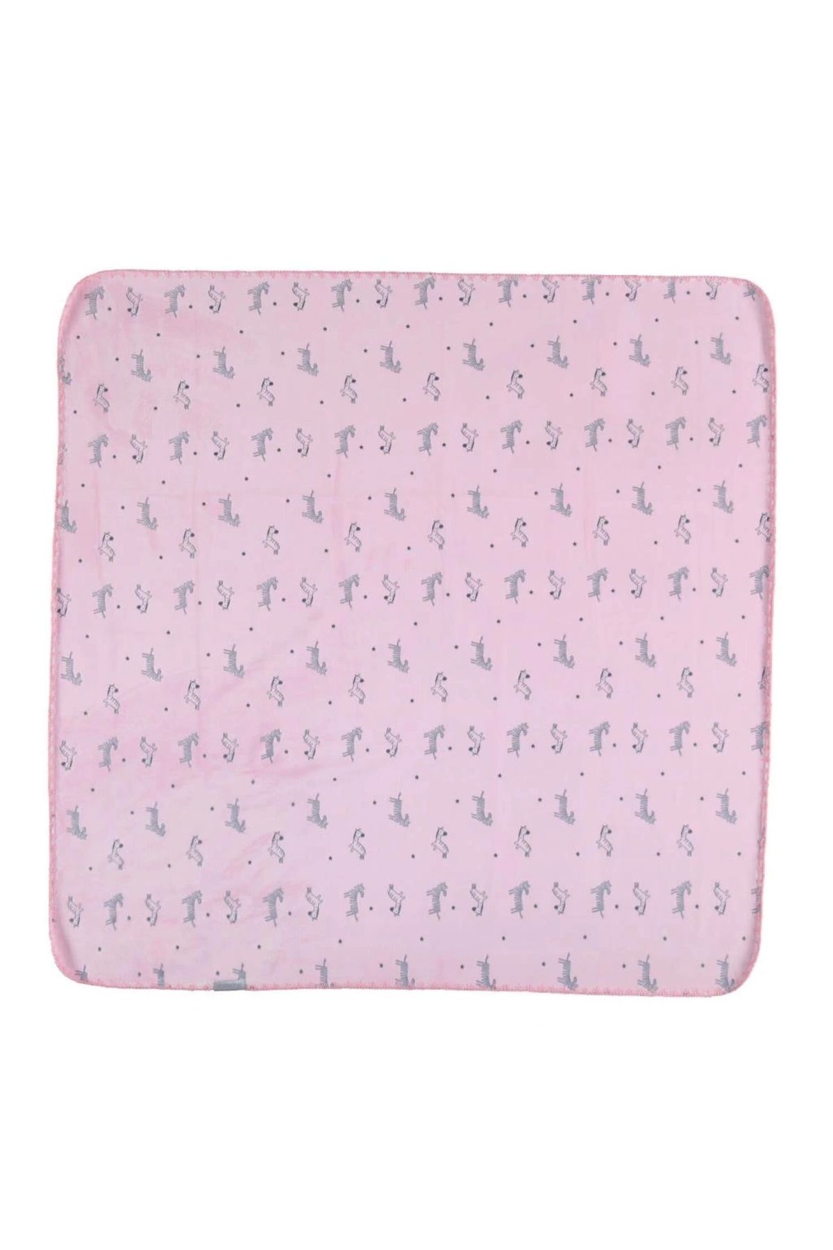 OurStyles Happy Zebra Land Fluffy Bebek Battaniye 64529 Pembe
