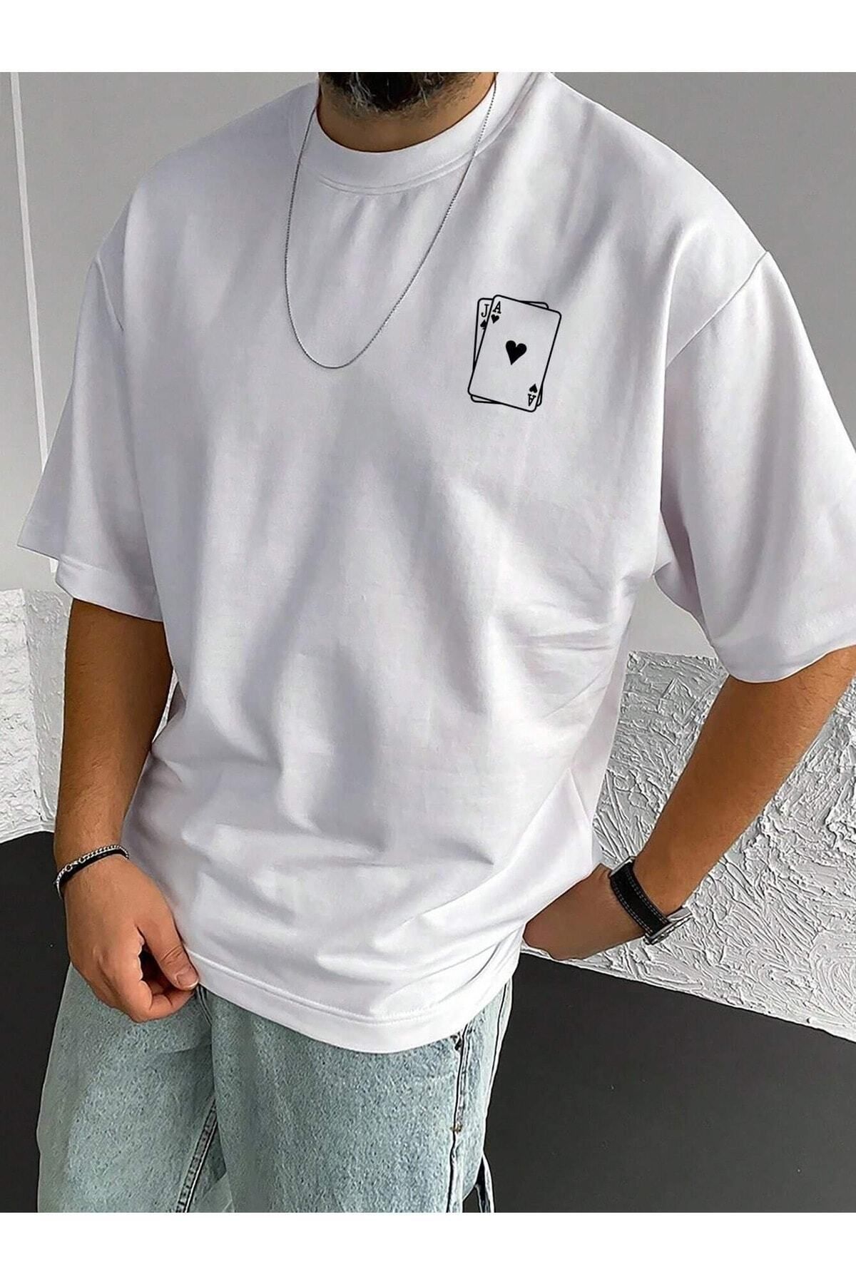 Hunors Sportswear & Company Kupa A / J Baskılı Oversize Erkek T-shirt Salaş Boyfirend