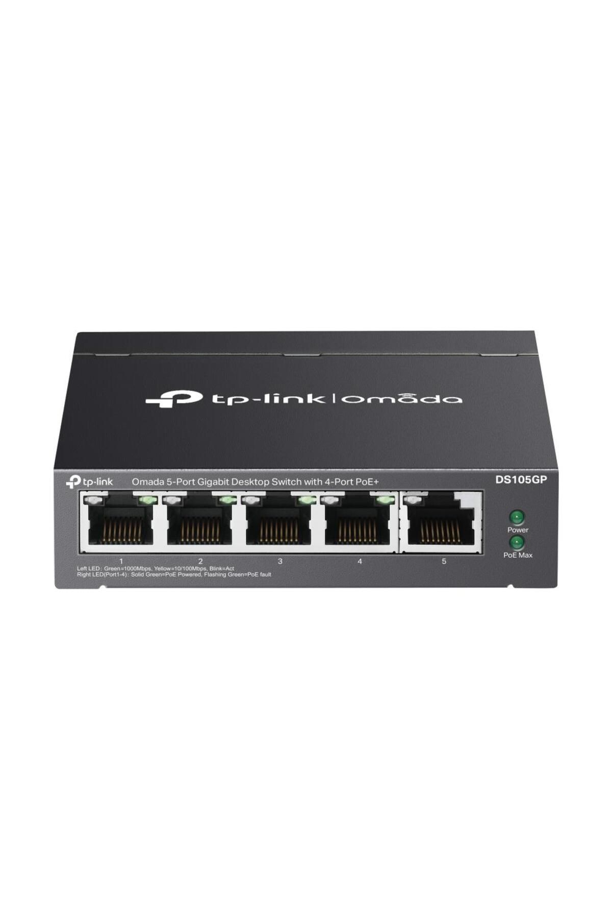 Vobotek Teknoloji Omada -Link DS105GP 5 Port 10-100-1000 Poe+ Switch Çelik Kasa Rack Mount