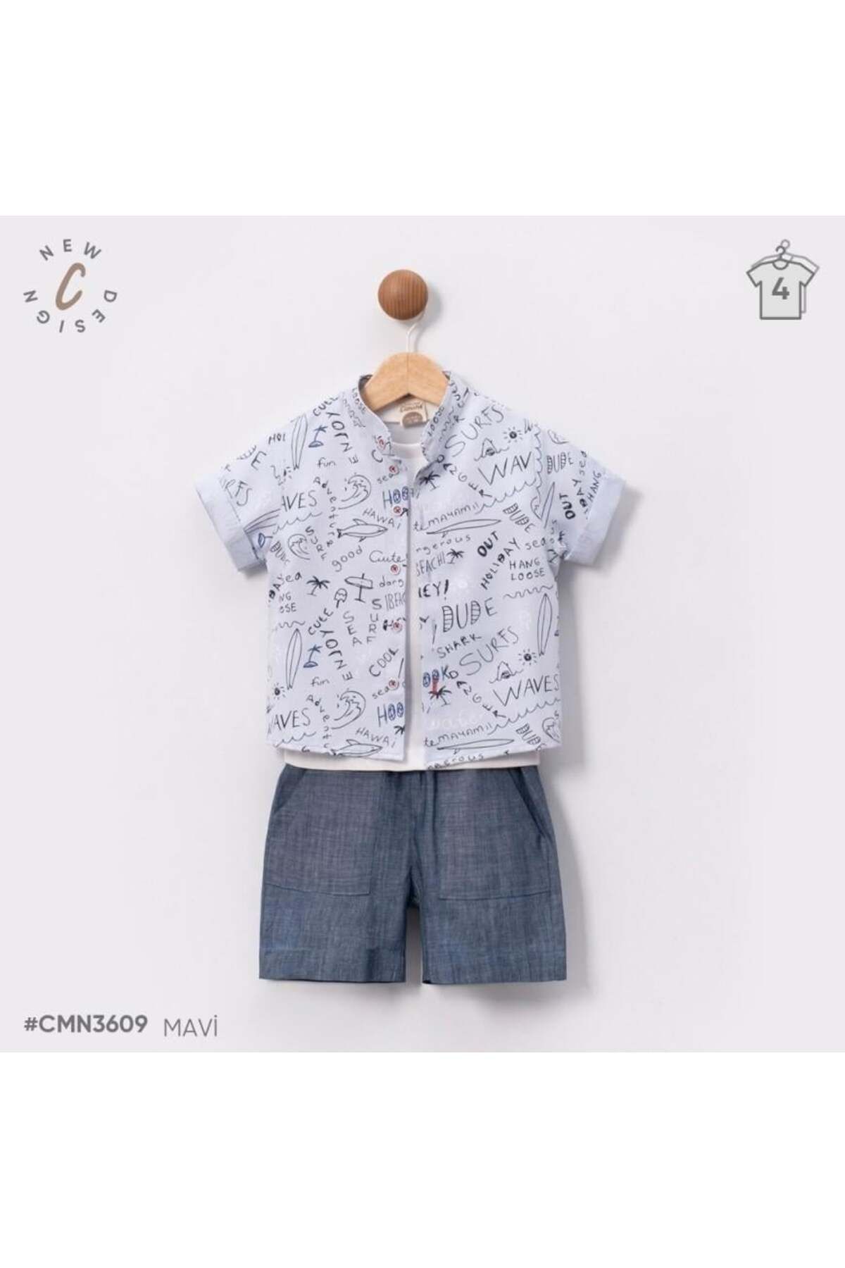 Babydoll 2li Takım Cumino Mavi