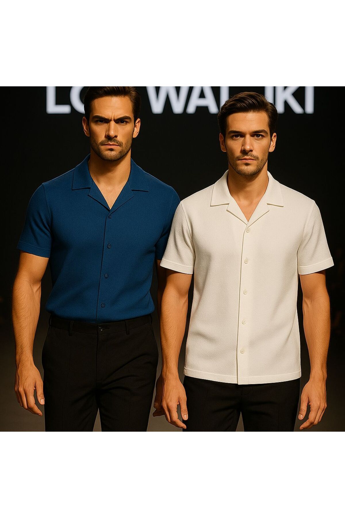 LC Waikiki 2'li Avantajlı %100 Pamuk Özel Tasarım Ütü İstemeyen Dokulu Kumaş Kısa Kollu Erkek Yazlık Gömlek