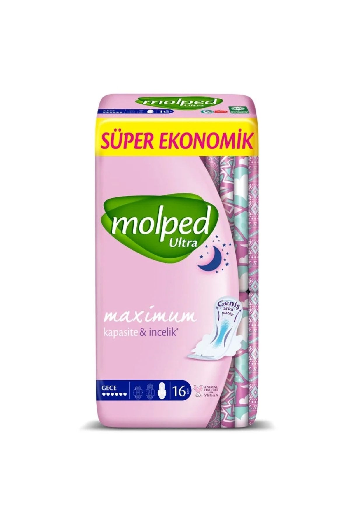 OurStyles Molped Ultra Hijyen Anatomik Gece Ped Süper Eko 16 Adet