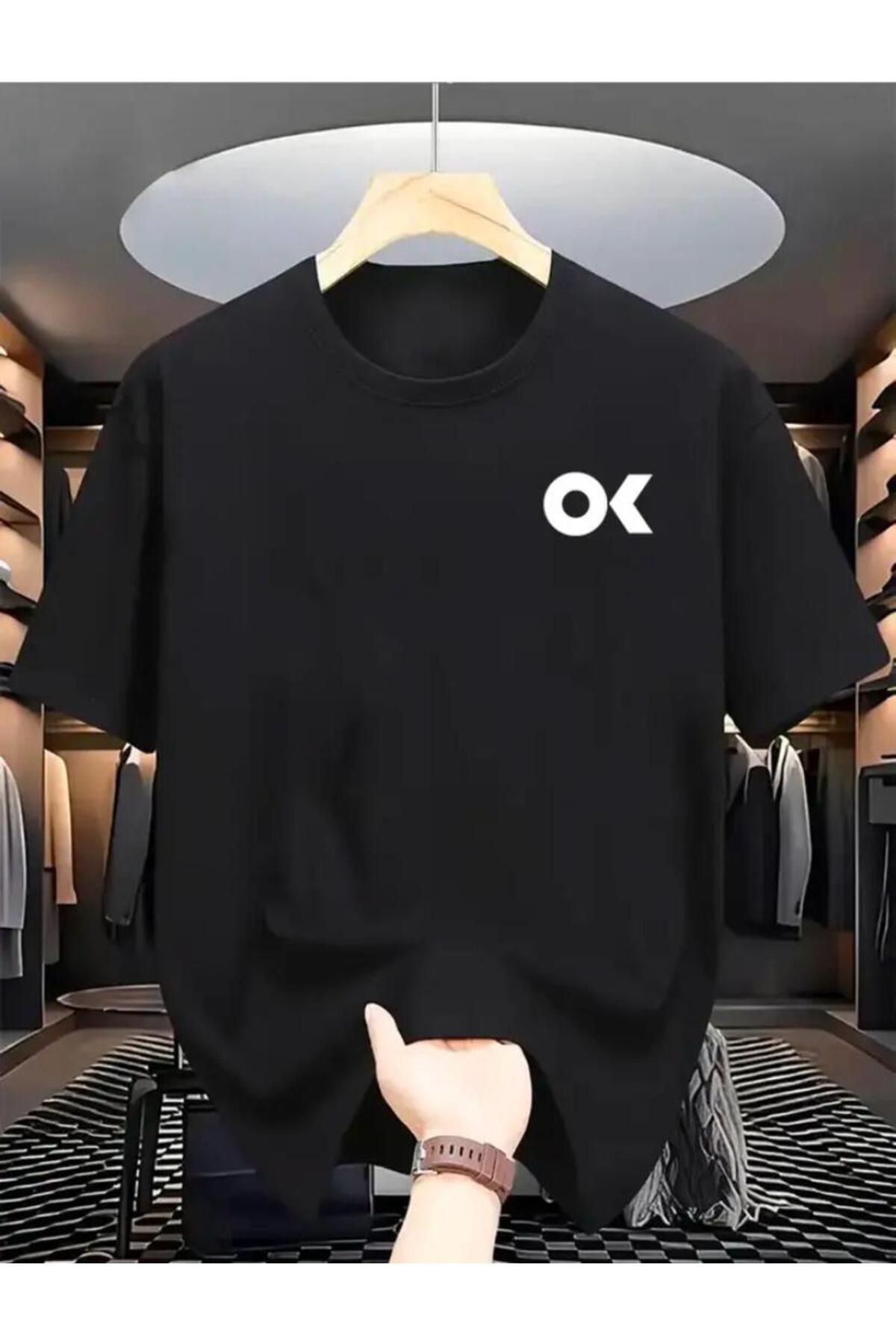 Hunors Sportswear & Company Ok Yazı Baskılı Basic T-Shirt